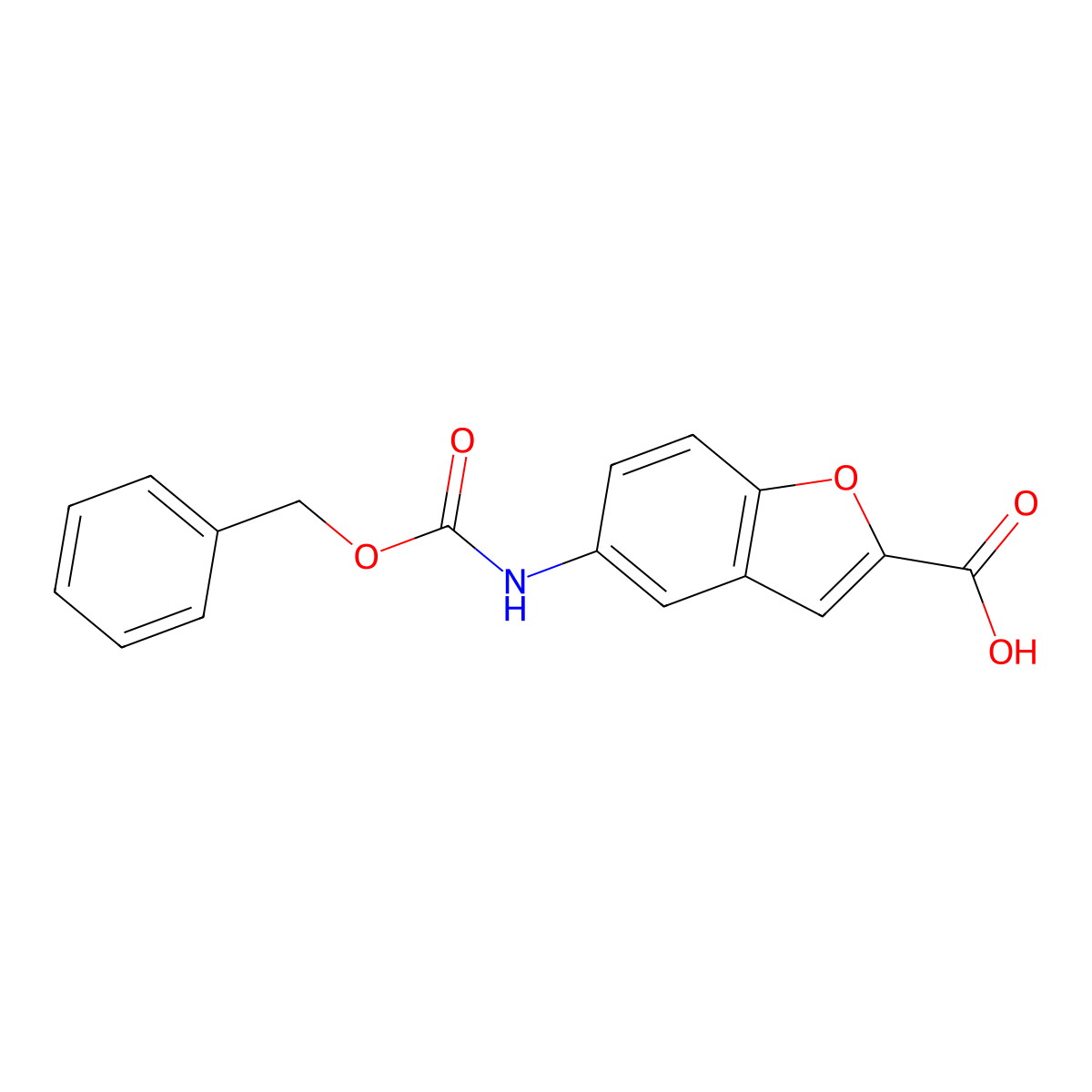 5-{[(Benzyloxy)carbonyl]amino}-1-benzofuran-2-carboxylic acid molecular structure, CAS 2580252-13-5