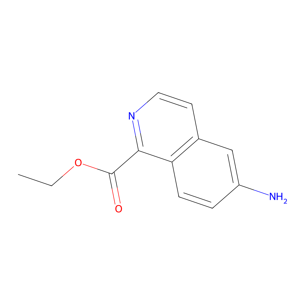 Ethyl 6-aminoisoquinoline-1-carboxylate molecular structure, CAS 2580252-33-9