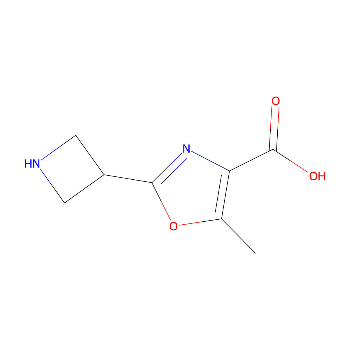 2-(Azetidin-3-yl)-5-methyl-1,3-oxazole-4-carboxylic acid molecular structure, CAS 2580252-37-3