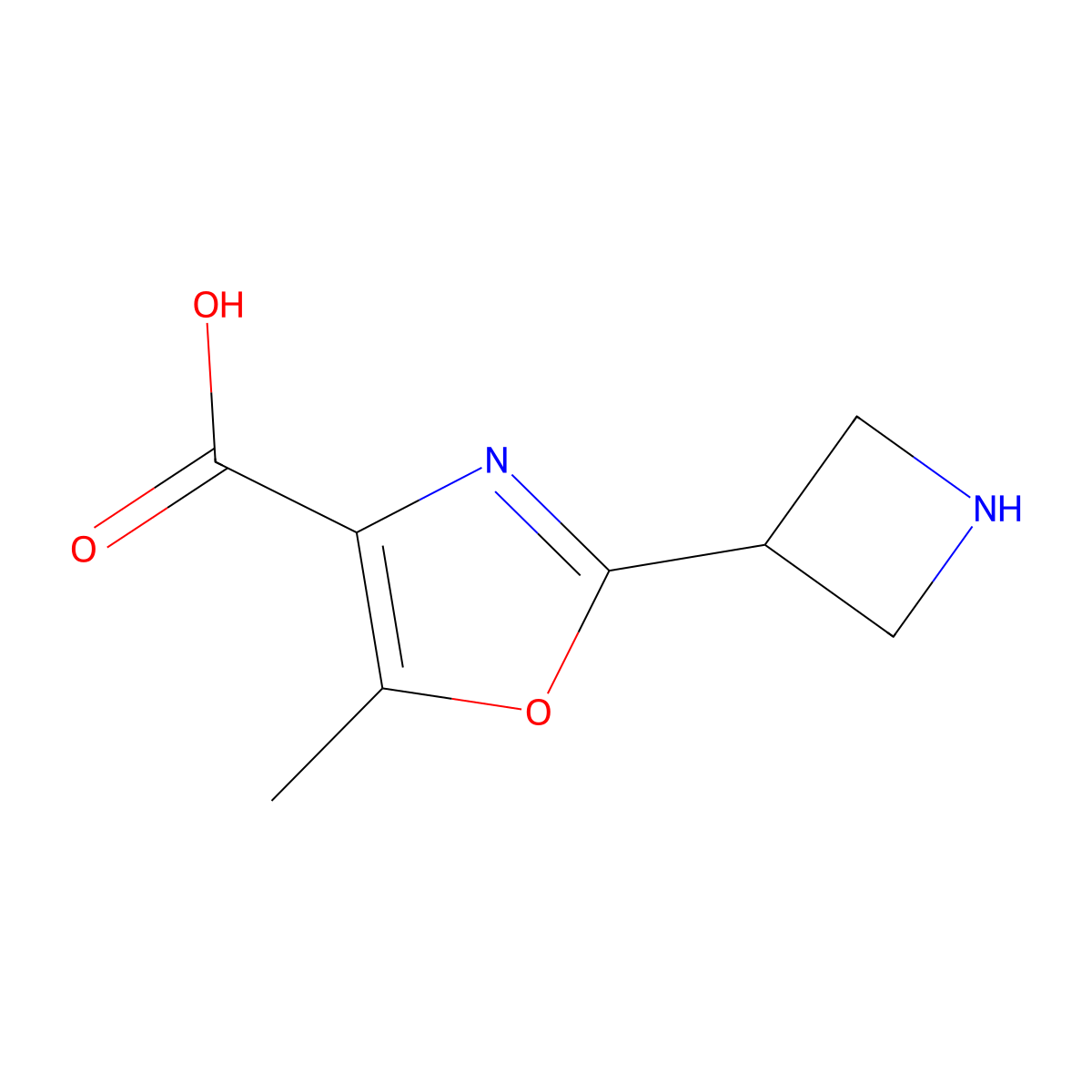 2-(Azetidin-3-yl)-5-methyl-1,3-oxazole-4-carboxylic acid molecular structure, CAS 2580252-37-3
