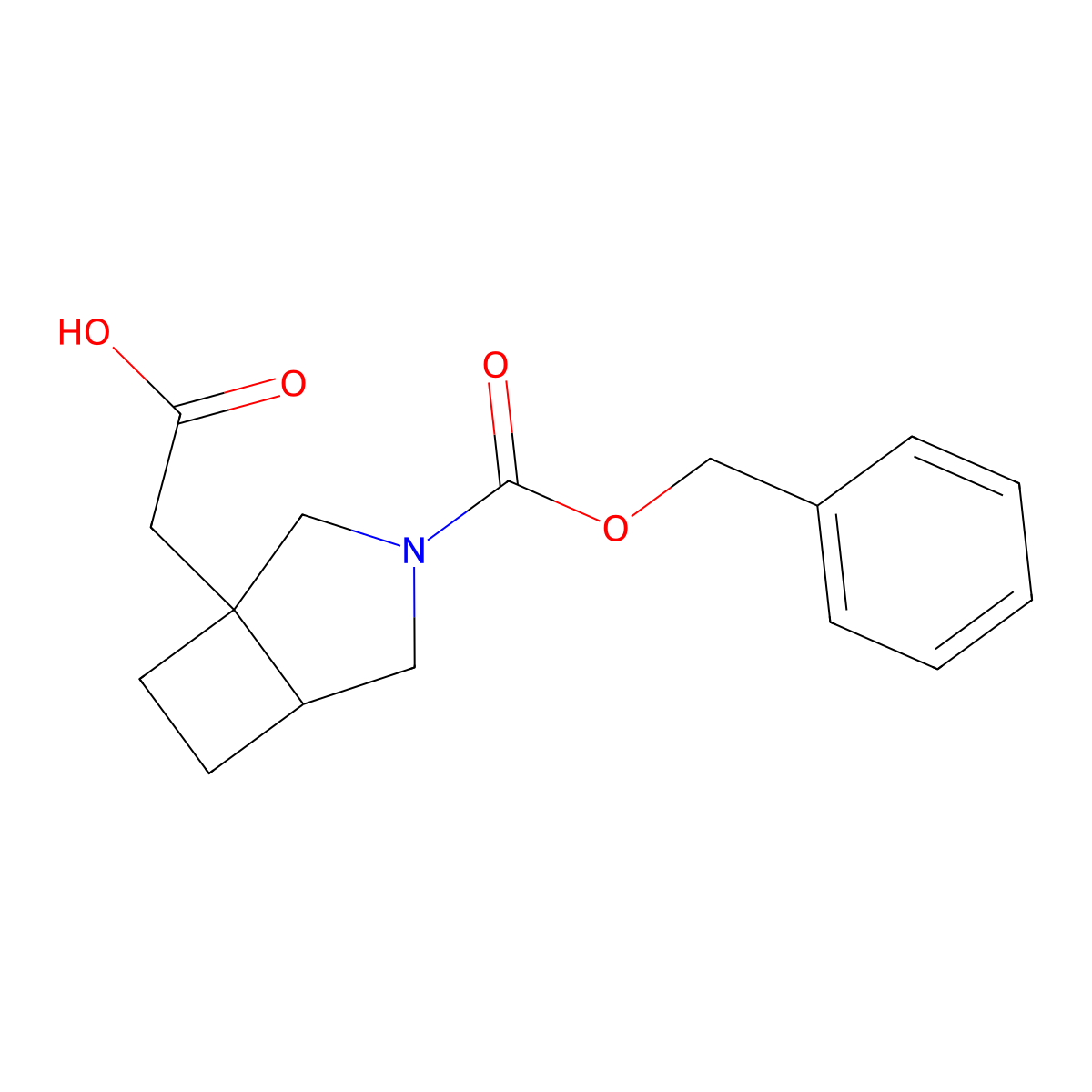 2-{3-[(Benzyloxy)carbonyl]-3-azabicyclo[3.2.0]heptan-1-yl}acetic acid molecular structure, CAS 2580252-38-4