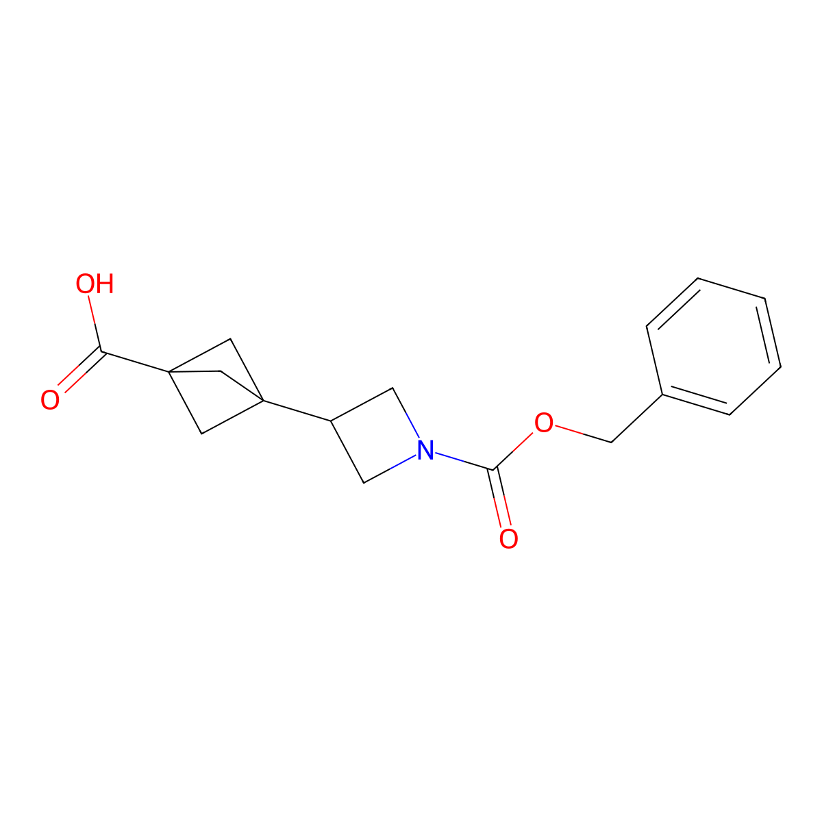 3-{1-[(Benzyloxy)carbonyl]azetidin-3-yl}bicyclo[1.1.1]pentane-1-carboxylic acid molecular structure, CAS 2580252-39-5