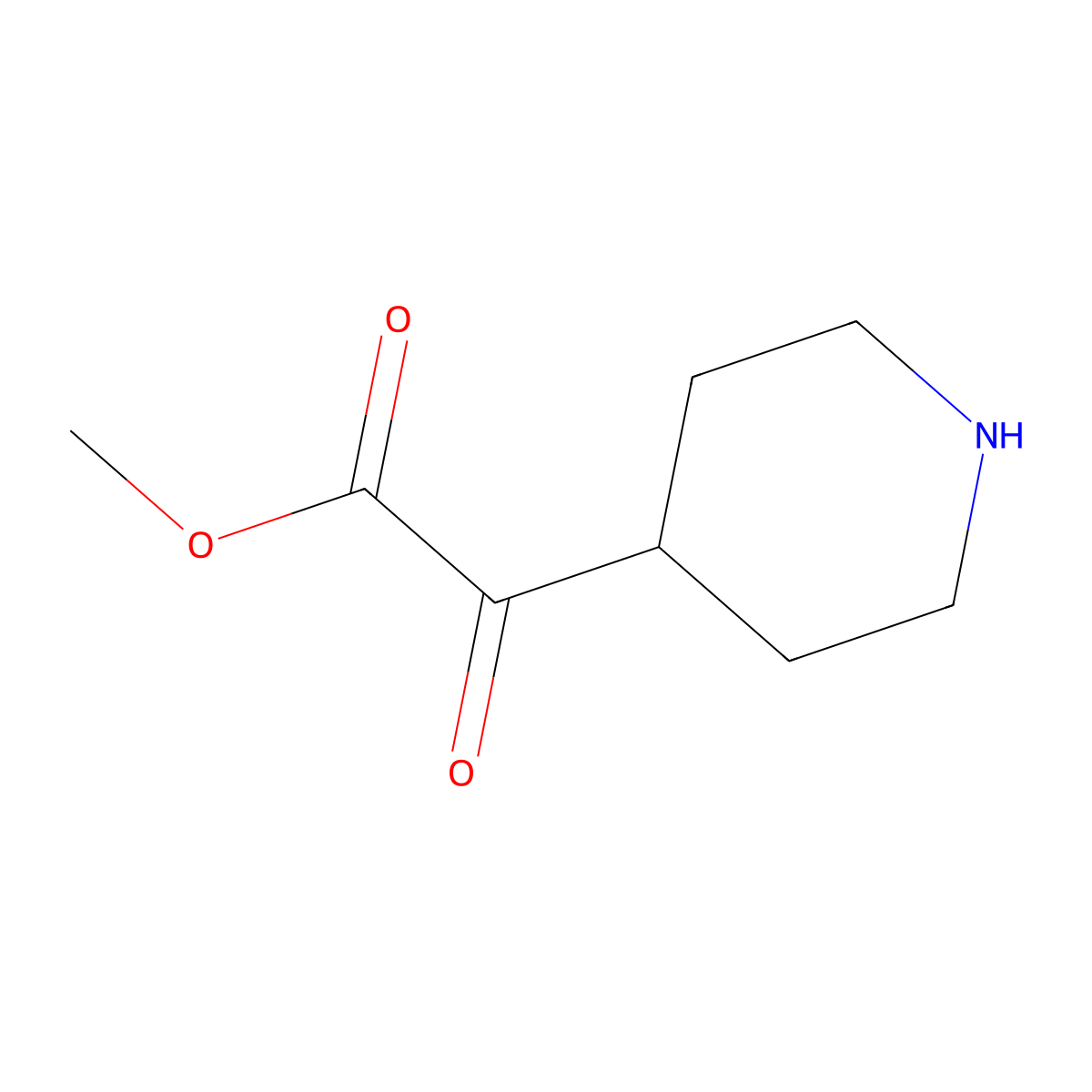 Methyl 2-oxo-2-(piperidin-4-yl)acetate molecular structure, CAS 2580252-45-3