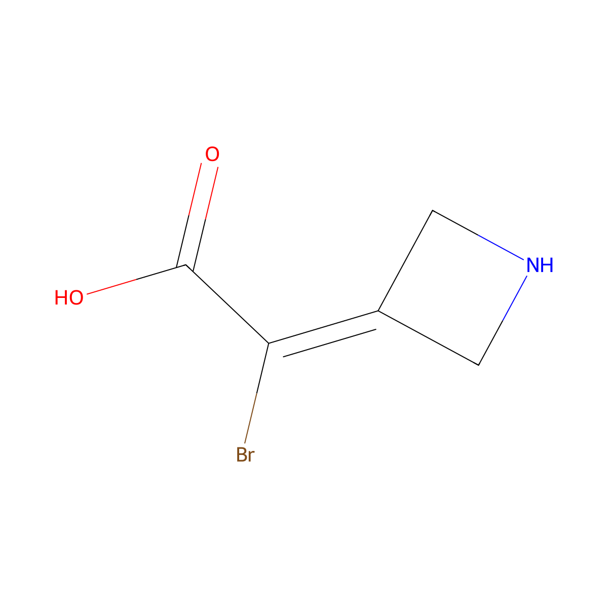 2-(Azetidin-3-ylidene)-2-bromoacetic acid molecular structure, CAS 2580252-51-1