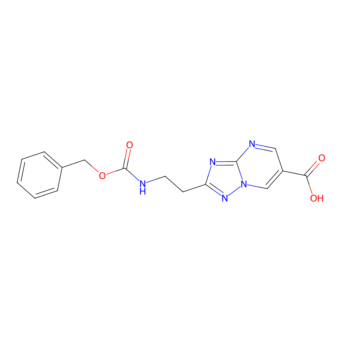 2-(2-{[(Benzyloxy)carbonyl]amino}ethyl)-[1,2,4]triazolo[1,5-a]pyrimidine-6-carboxylic acid molecular structure, CAS 2580252-71-5