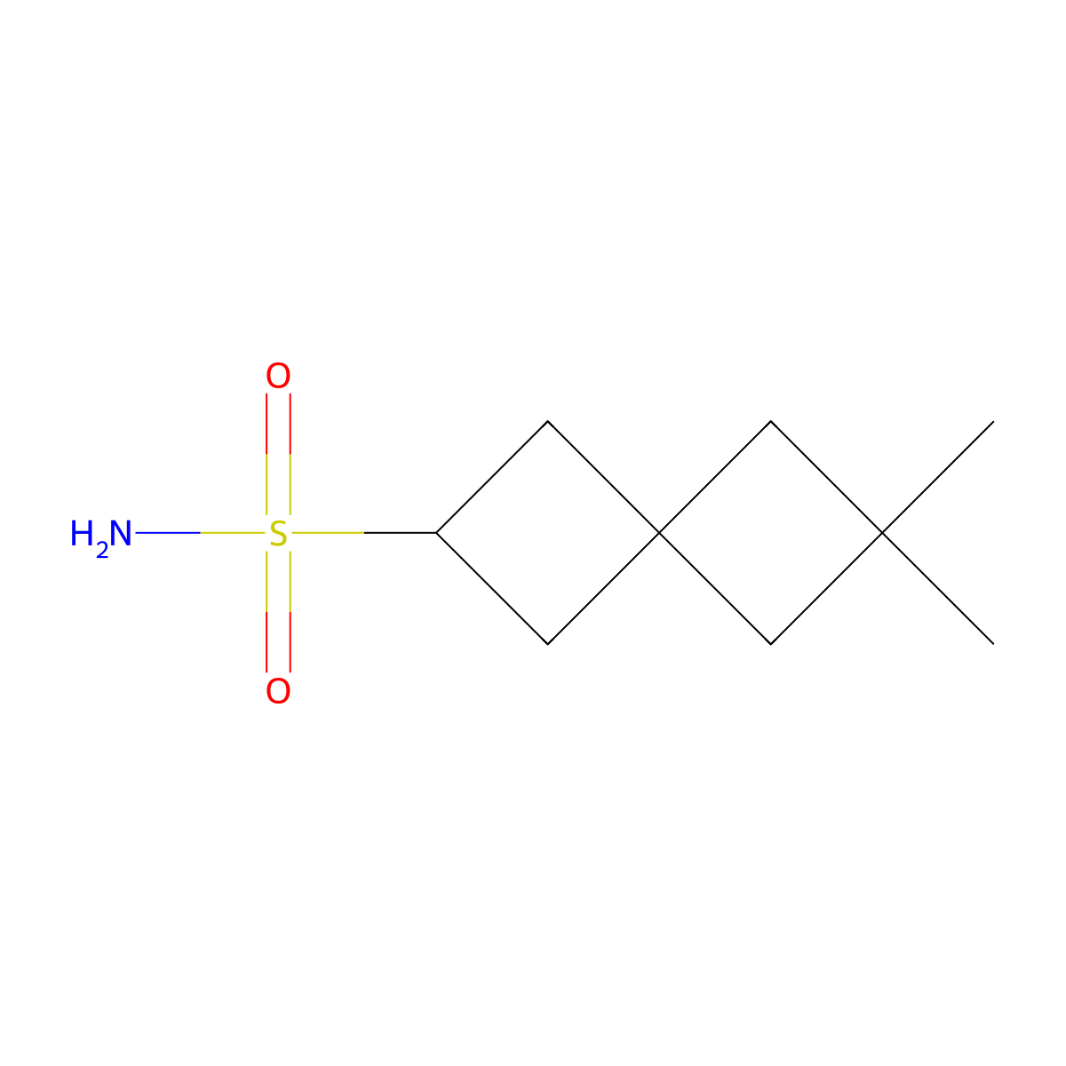 6,6-Dimethylspiro[3.3]heptane-2-sulfonamide molecular structure, CAS 2580252-87-3