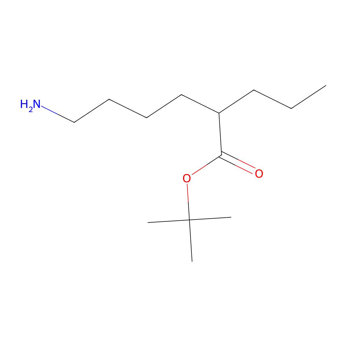 Tert-butyl 6-amino-2-propylhexanoate molecular structure, CAS 2580252-93-1