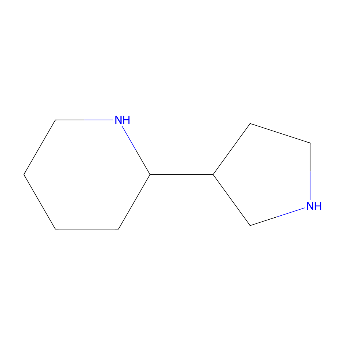 2-(Pyrrolidin-3-yl)piperidine molecular structure, CAS 2580253-04-7