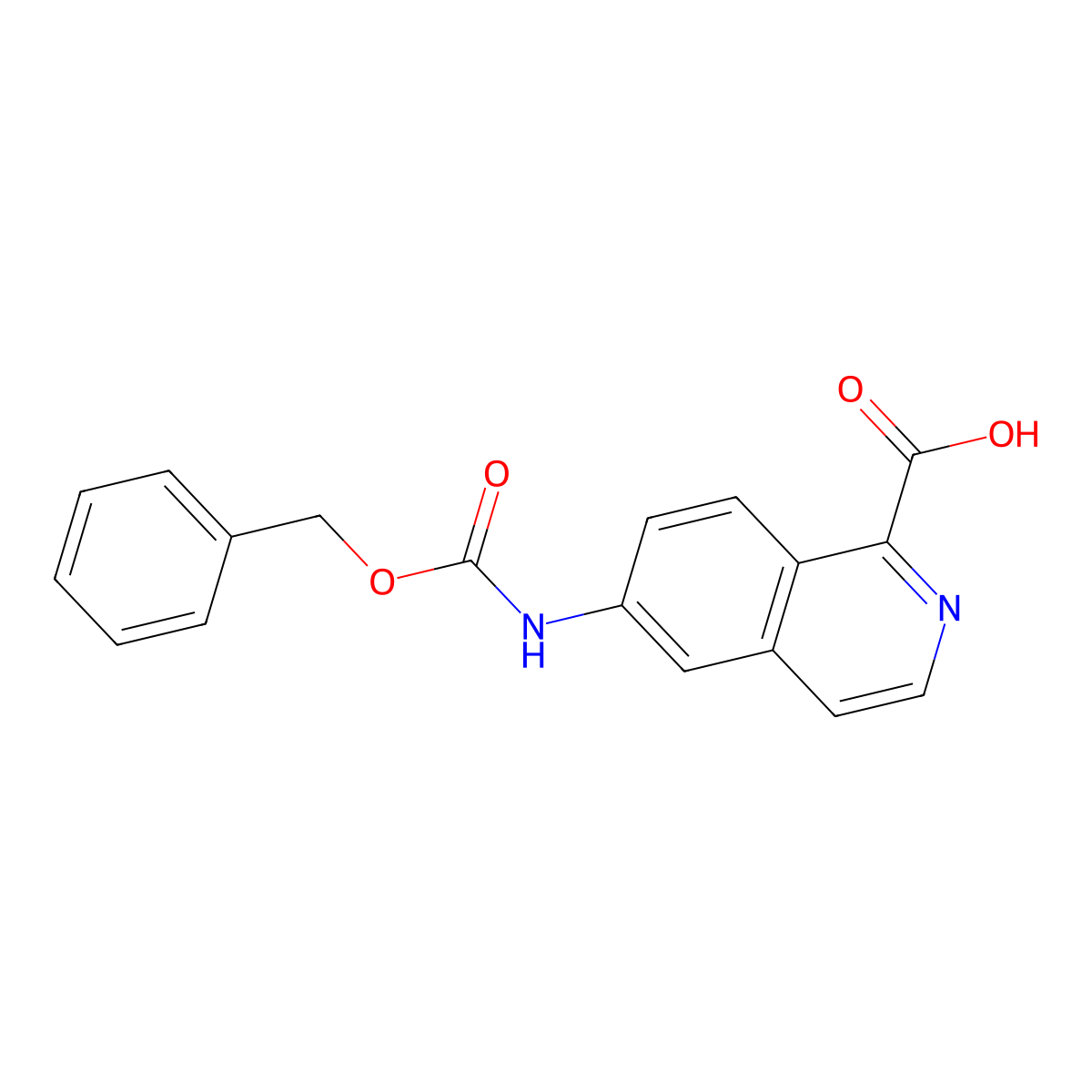 6-{[(Benzyloxy)carbonyl]amino}isoquinoline-1-carboxylic acid molecular structure, CAS 2580253-05-8