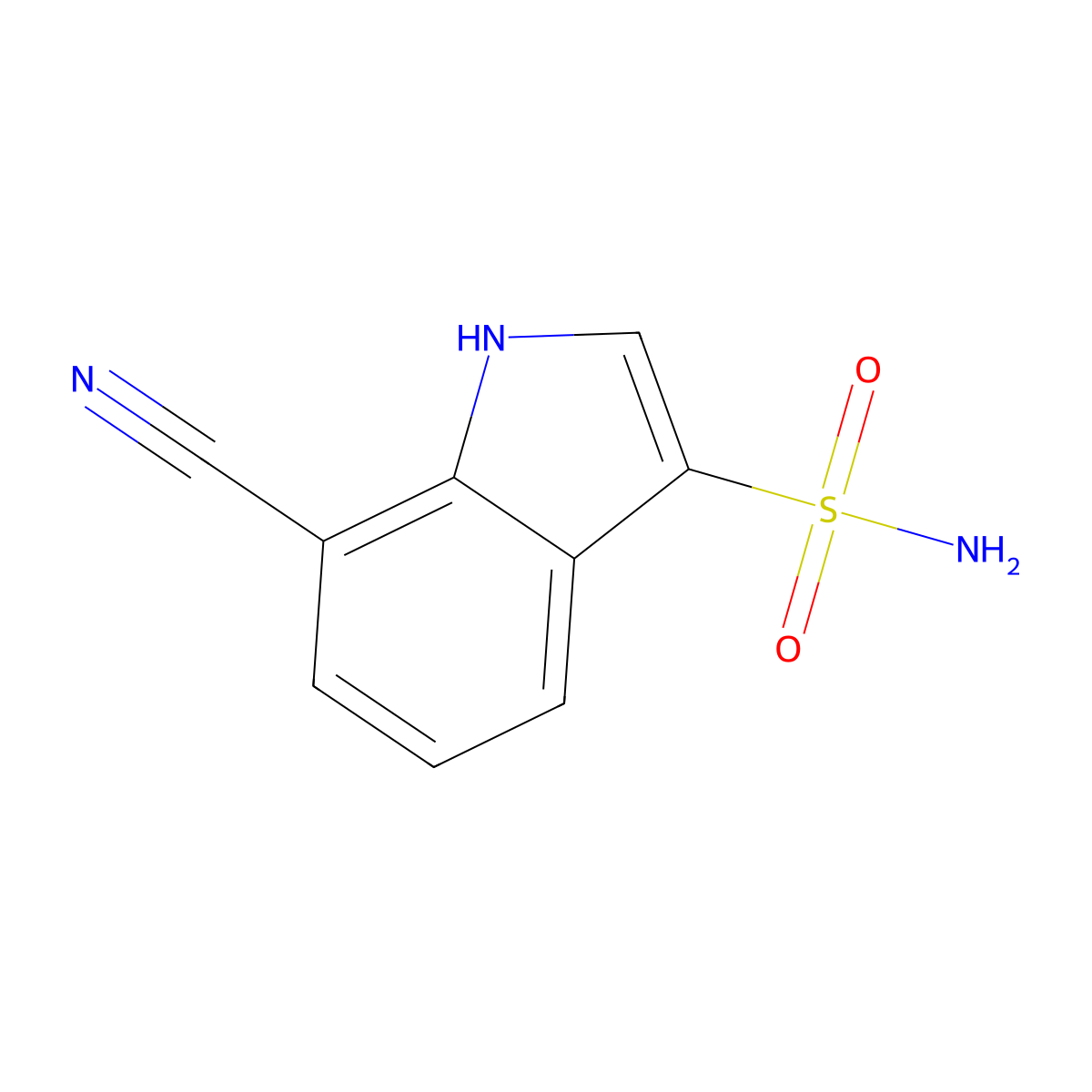 7-cyano-1H-indole-3-sulfonamide molecular structure, CAS 2580253-09-2