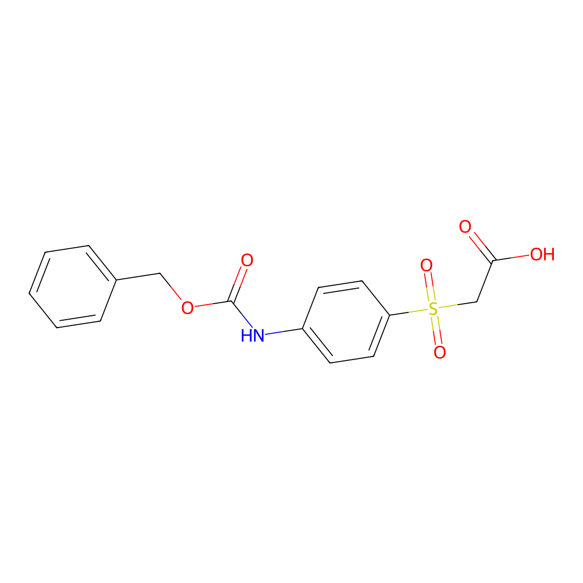 2-(4-{[(Benzyloxy)carbonyl]amino}benzenesulfonyl)acetic acid molecular structure, CAS 2580253-45-6