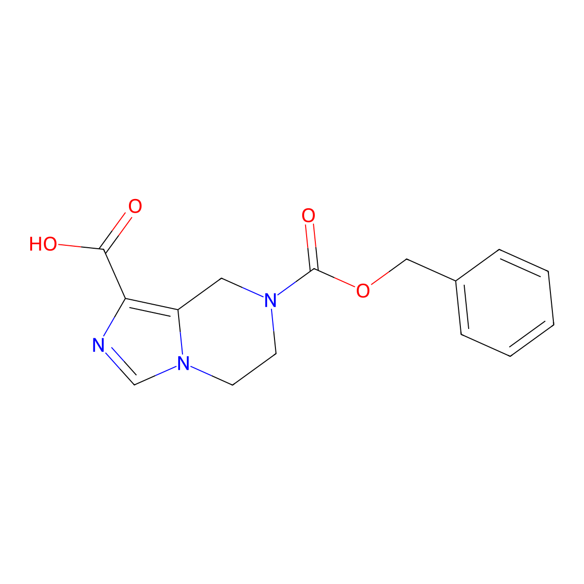 7-[(benzyloxy)carbonyl]-5H,6H,7H,8H-imidazo[1,5-a]pyrazine-1-carboxylic acid molecular structure, CAS 2580253-51-4