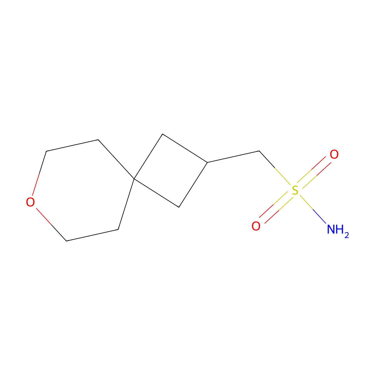 {7-Oxaspiro[3.5]nonan-2-yl}methanesulfonamide molecular structure, CAS 2580253-73-0