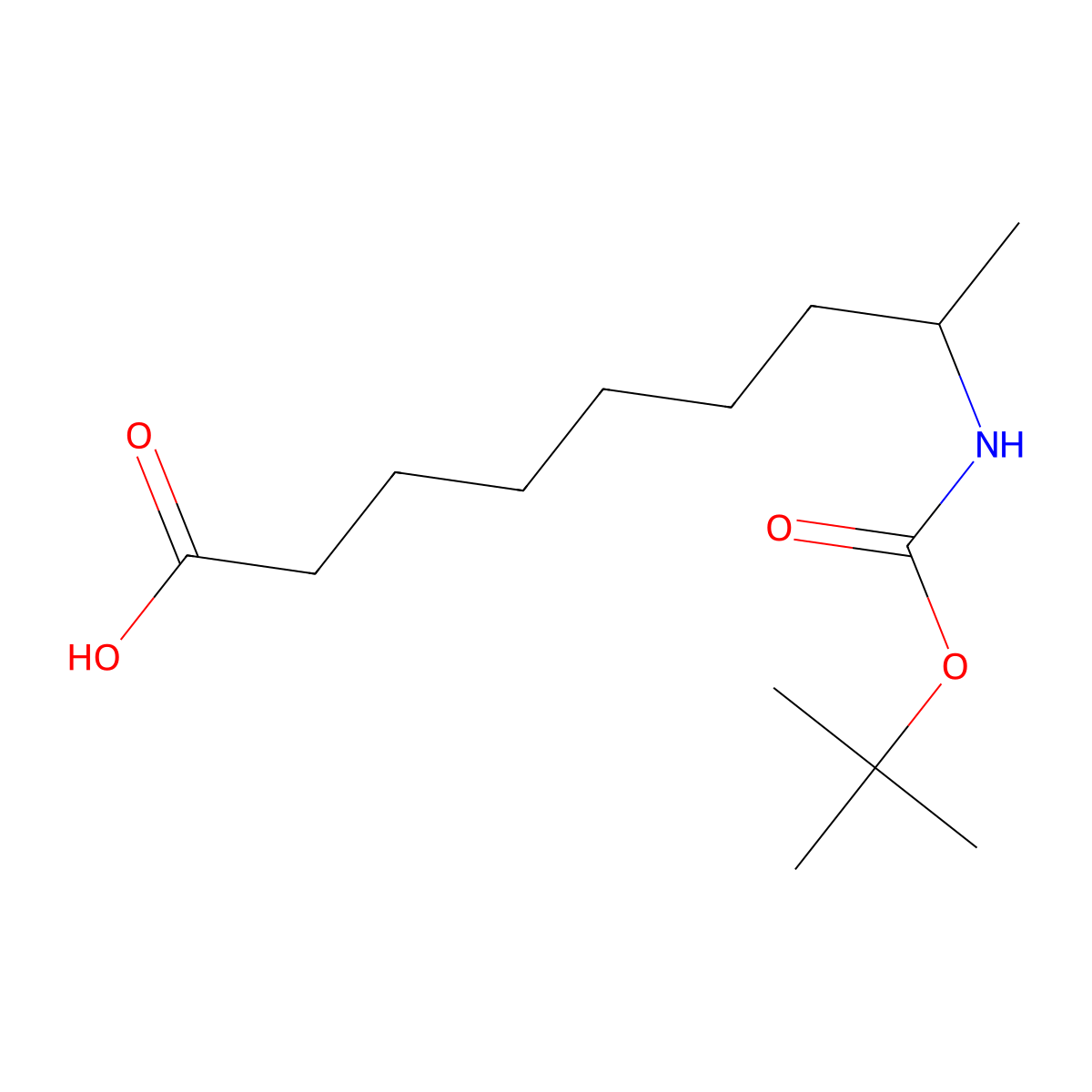 8-{[(Tert-butoxy)carbonyl]amino}nonanoic acid molecular structure, CAS 2580253-77-4