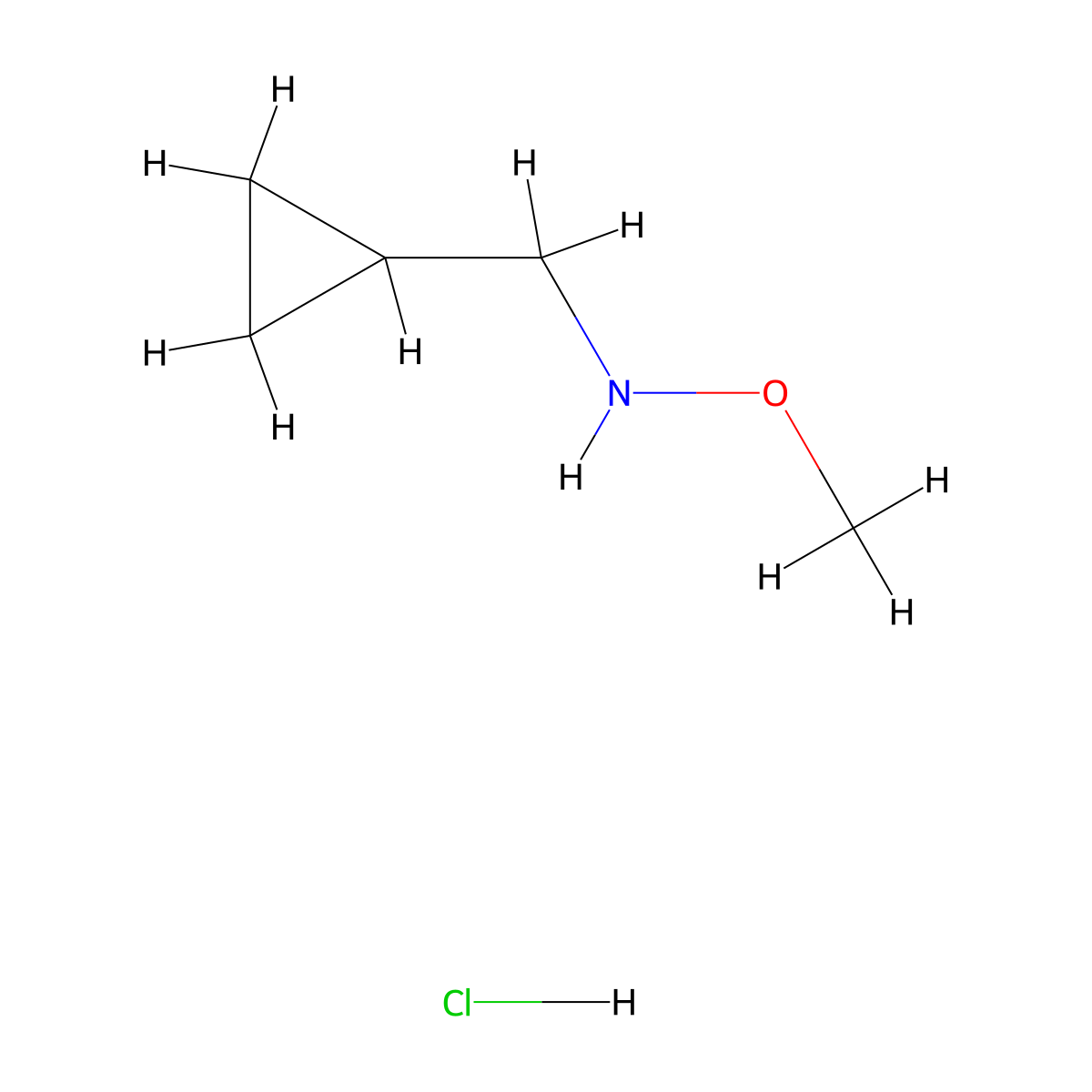 (Cyclopropylmethyl)(methoxy)amine hydrochloride molecular structure, CAS 2580253-78-5