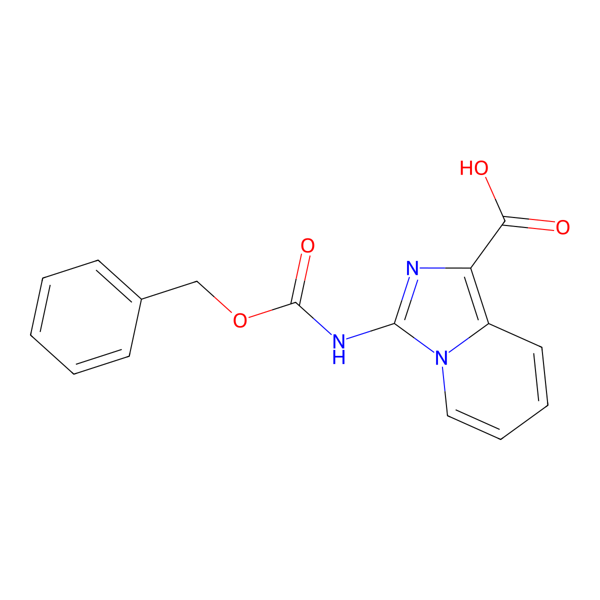 3-{[(Benzyloxy)carbonyl]amino}imidazo[1,5-a]pyridine-1-carboxylic acid molecular structure, CAS 2580253-94-5