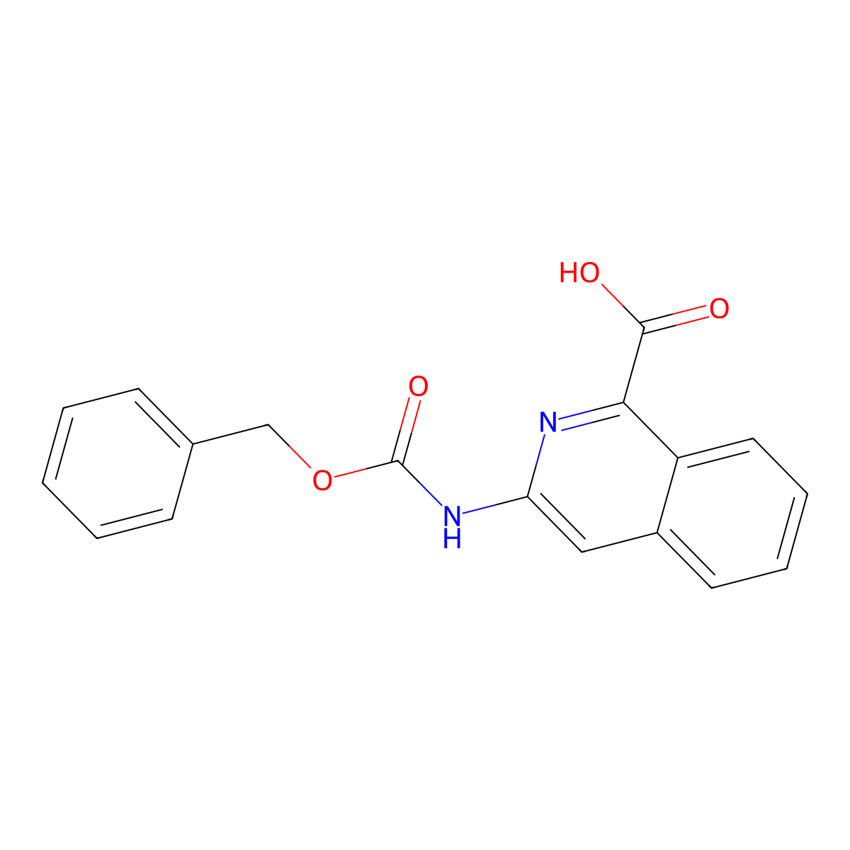 3-{[(Benzyloxy)carbonyl]amino}isoquinoline-1-carboxylic acid molecular structure, CAS 2580254-10-8