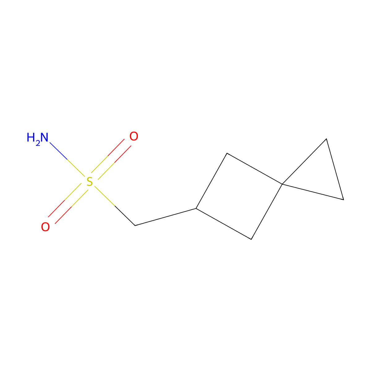 {Spiro[2.3]hexan-5-yl}methanesulfonamide molecular structure, CAS 2580254-11-9