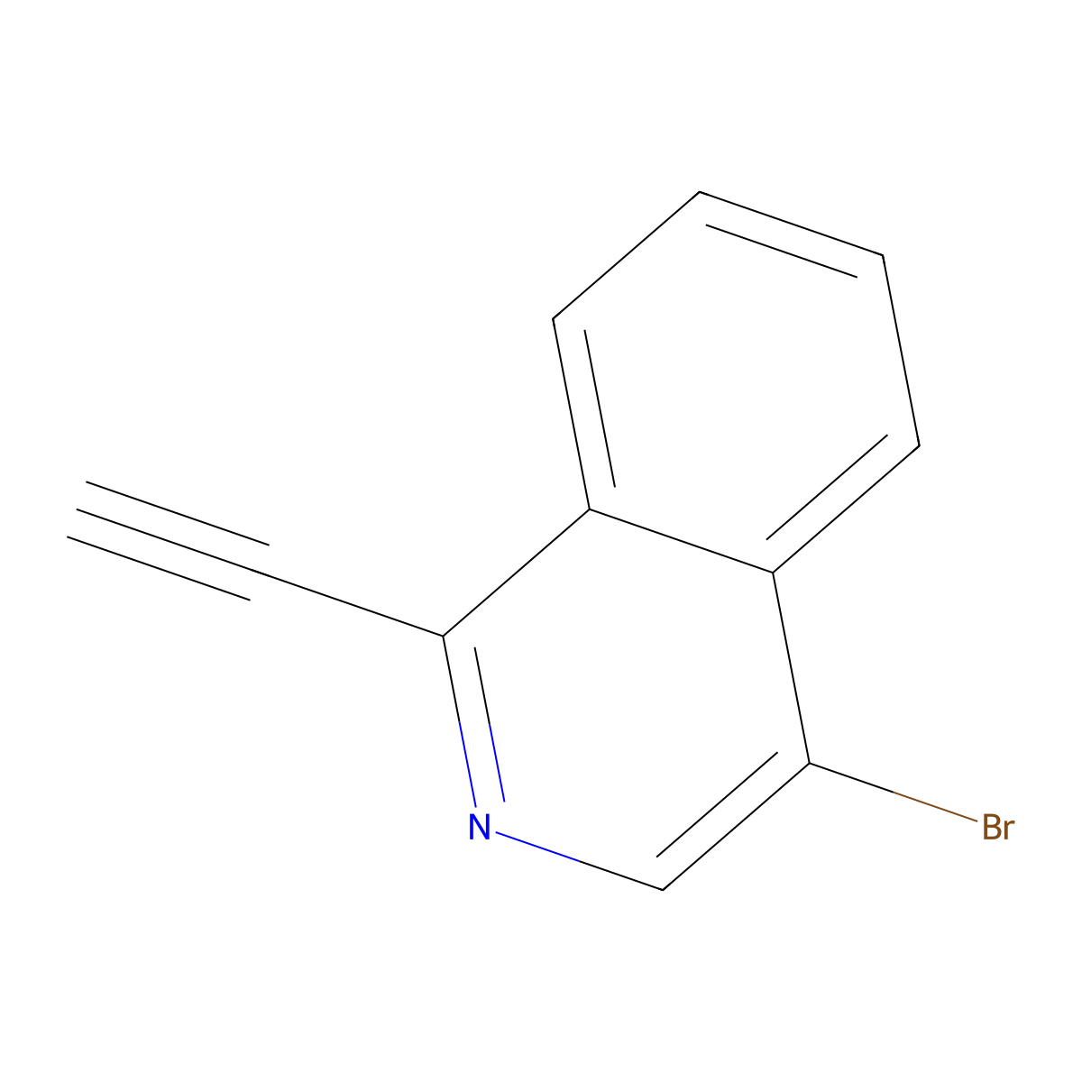 4-Bromo-1-ethynylisoquinoline molecular structure, CAS 2580254-26-6