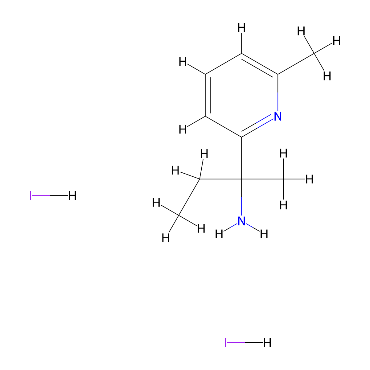 2-(6-Methylpyridin-2-yl)butan-2-amine dihydroiodide molecular structure, CAS 2580254-37-9