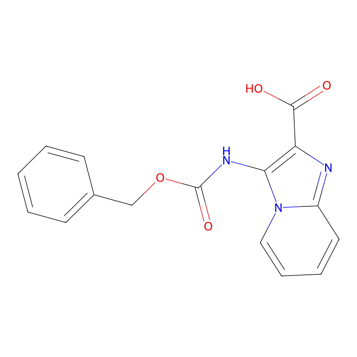 3-{[(Benzyloxy)carbonyl]amino}imidazo[1,2-a]pyridine-2-carboxylic acid molecular structure, CAS 2580254-53-9
