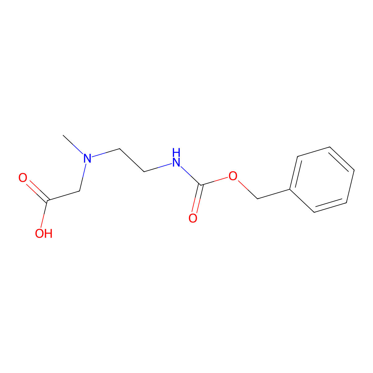 2-[(2-{[(Benzyloxy)carbonyl]amino}ethyl)(methyl)amino]acetic acid molecular structure, CAS 2580254-72-2