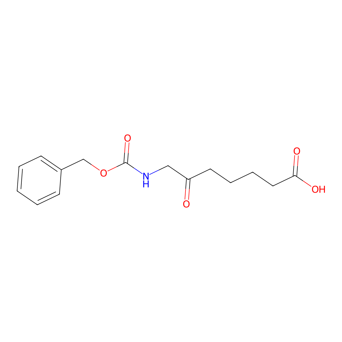 7-{[(Benzyloxy)carbonyl]amino}-6-oxoheptanoic acid molecular structure, CAS 2580254-85-7