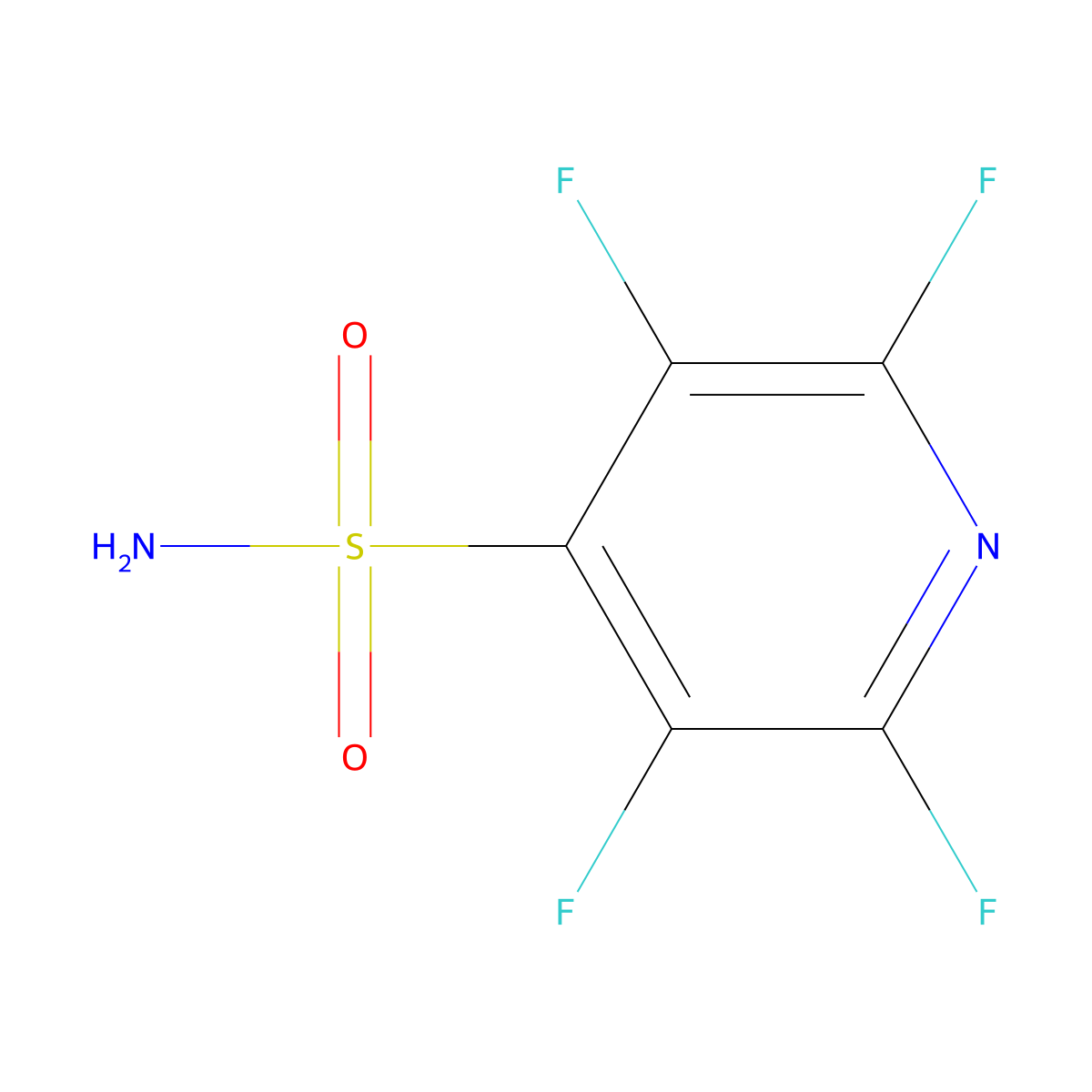 Tetrafluoropyridine-4-sulfonamide molecular structure, CAS 2580254-90-4