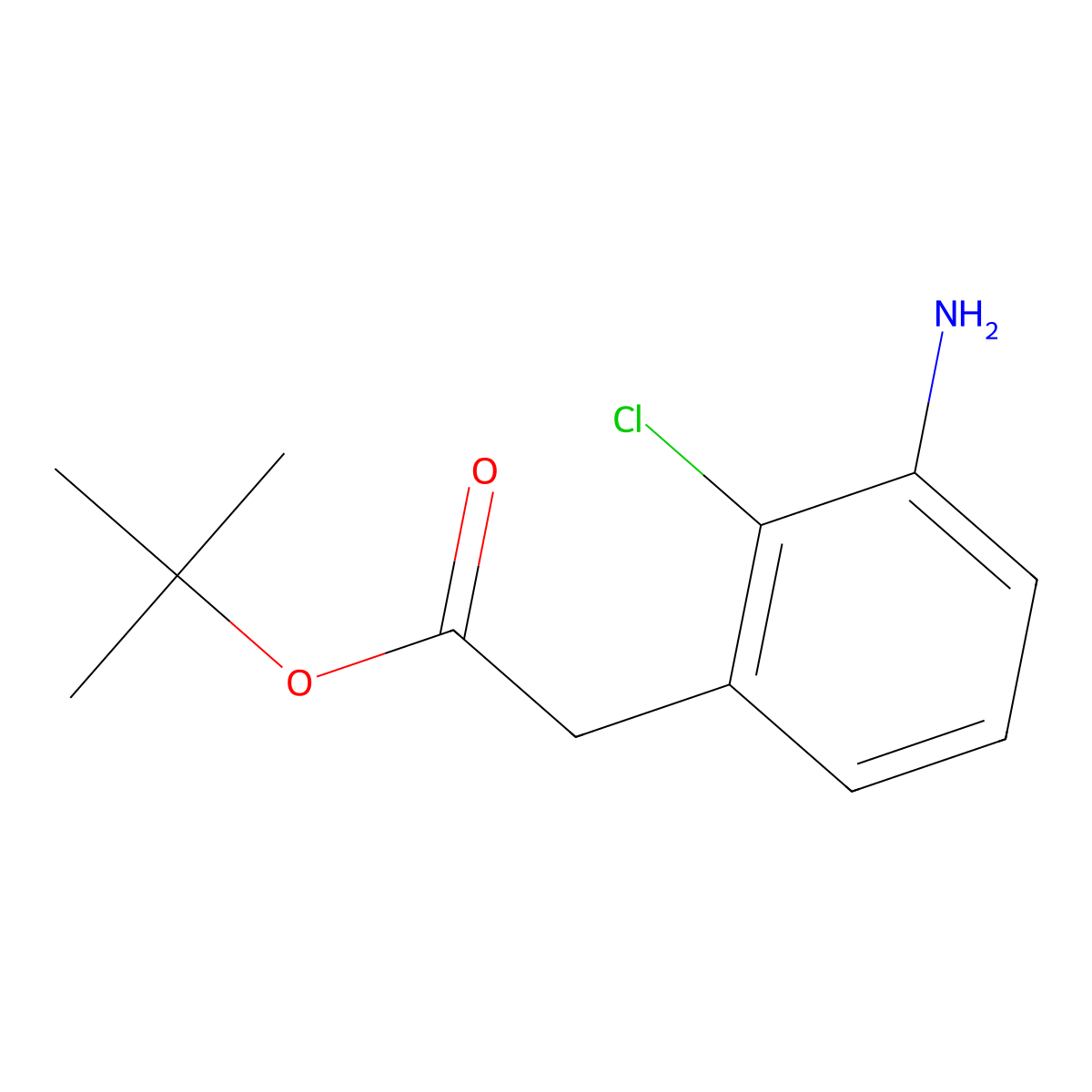 Tert-butyl 2-(3-amino-2-chlorophenyl)acetate molecular structure, CAS 2580255-11-2