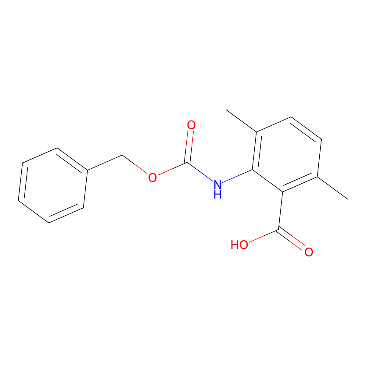 2-{[(Benzyloxy)carbonyl]amino}-3,6-dimethylbenzoic acid molecular structure, CAS 2580255-17-8