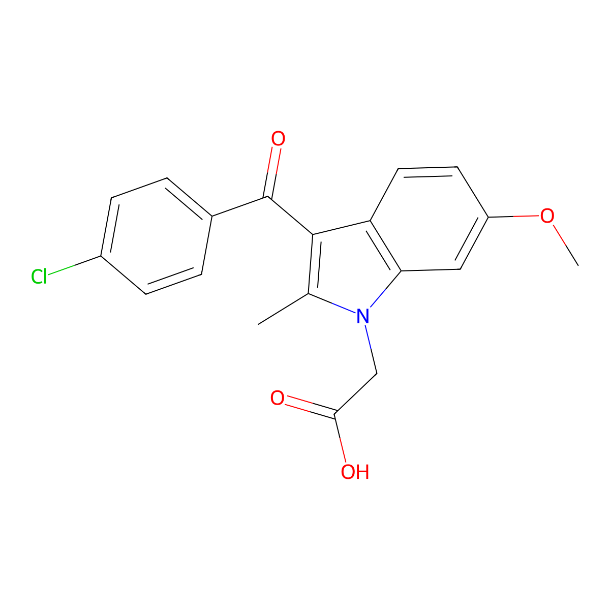 Clometacin molecular structure, CAS 25803-14-9
