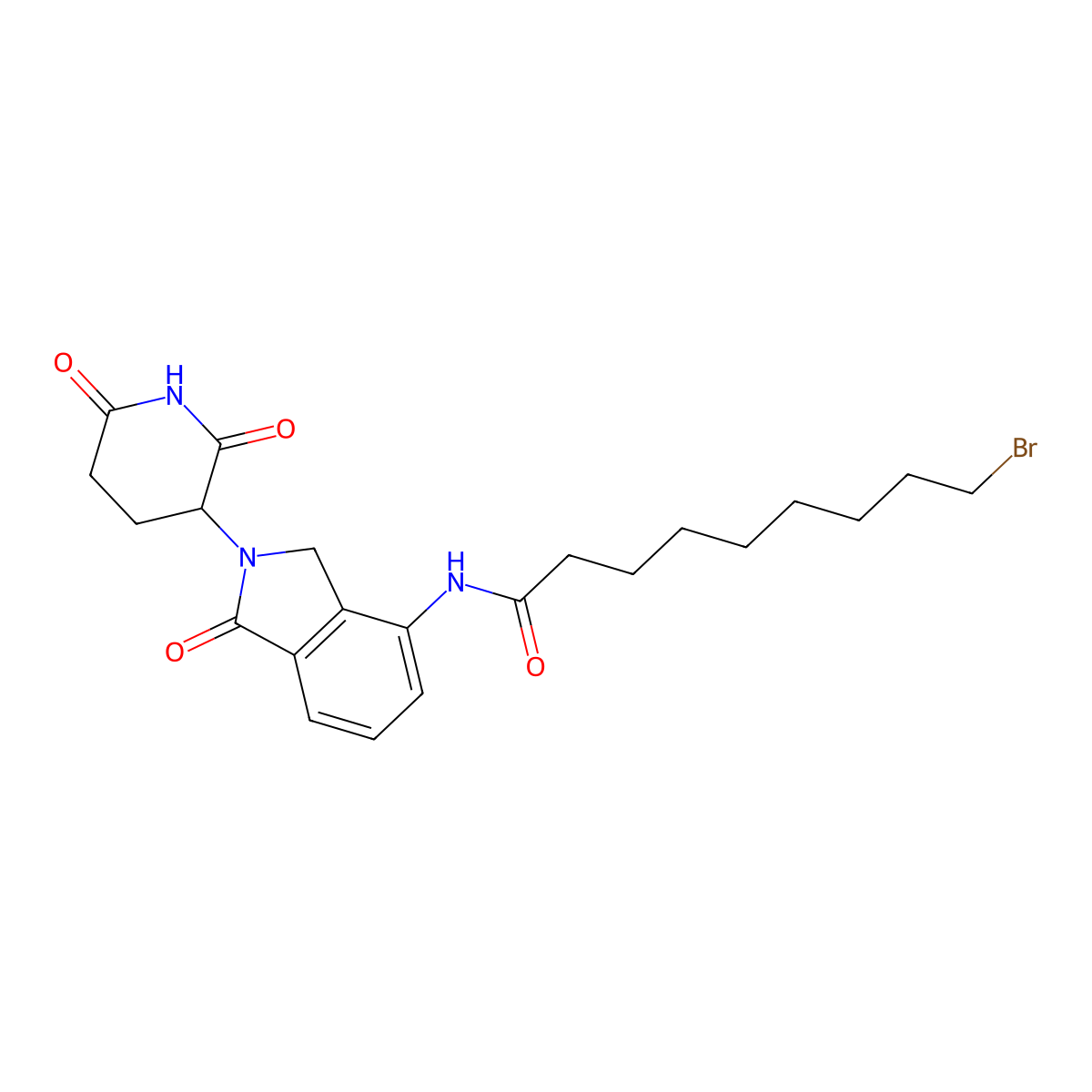 9-bromo-N-[2-(2,6-dioxopiperidin-3-yl)-1-oxo-2,3-dihydro-1H-isoindol-4-yl]nonanamide molecular structure, CAS 2580972-35-4