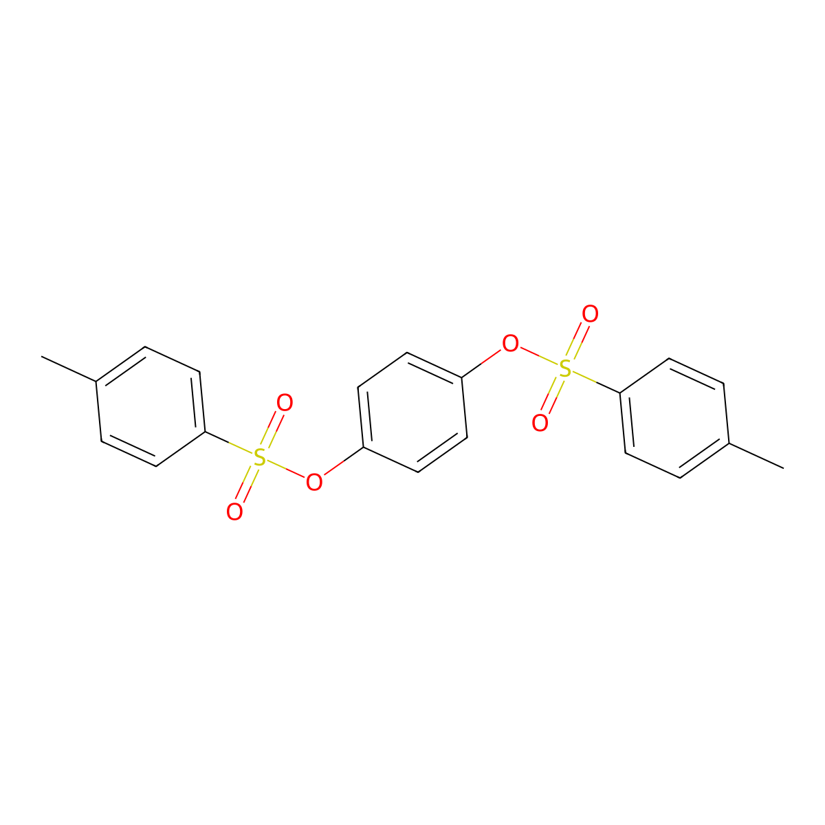 Hydroquinone ditosylate molecular structure, CAS 2581-43-3