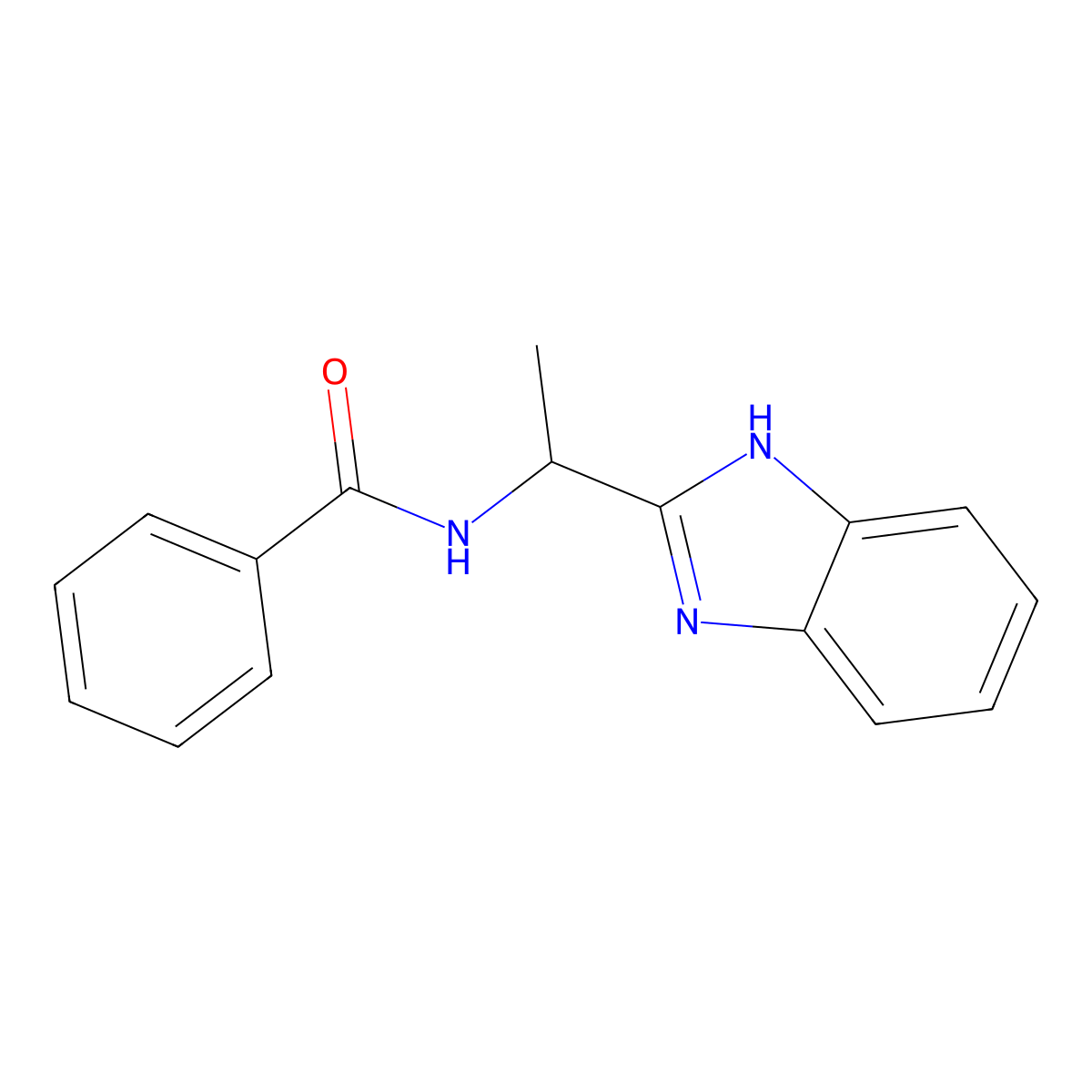 N-[1-(1H-benzimidazol-2-yl)ethyl]benzamide molecular structure, CAS 25810-58-6