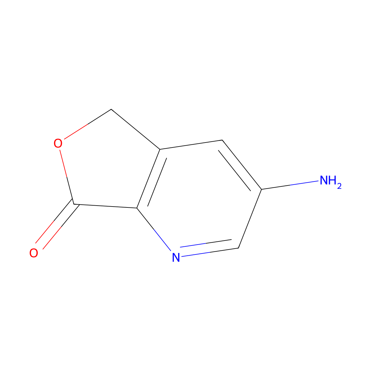 3-amino-5H,7H-furo[3,4-b]pyridin-7-one molecular structure, CAS 2581105-54-4