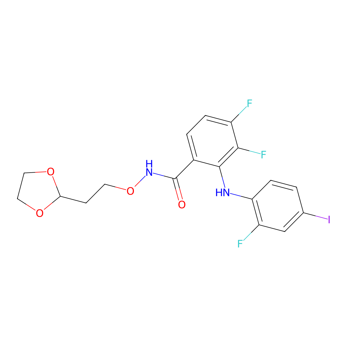 PD0325901-O-C2-dioxolane molecular structure, CAS 2581116-22-3