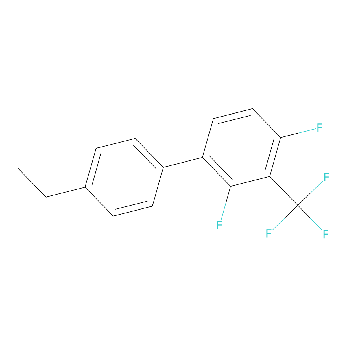 4'-Ethyl-2,4-difluoro-3-(trifluoromethyl)-1,1'-biphenyl molecular structure, CAS 2581143-73-7