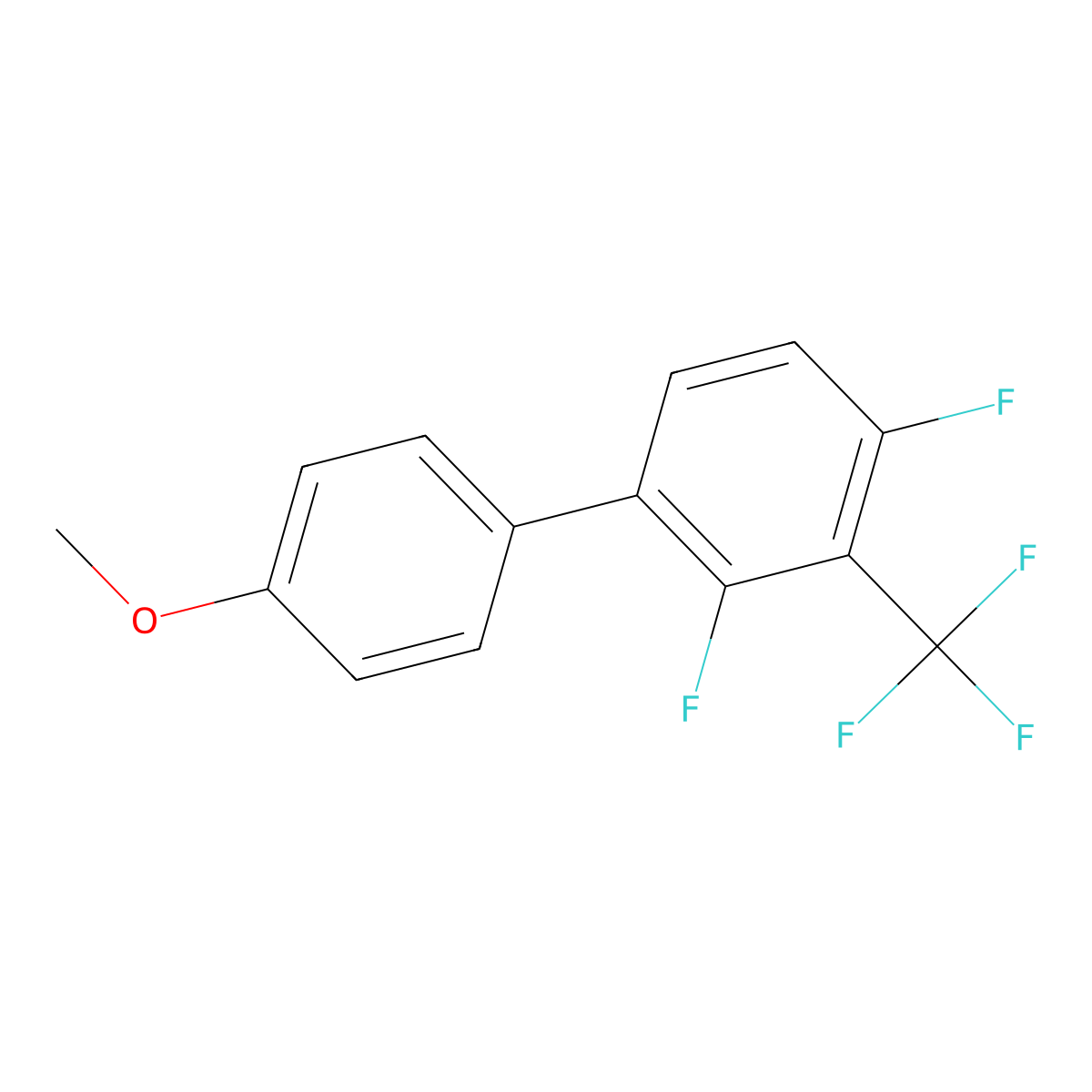 2,4-Difluoro-4'-methoxy-3-(trifluoromethyl)-1,1'-biphenyl molecular structure, CAS 2581143-87-3