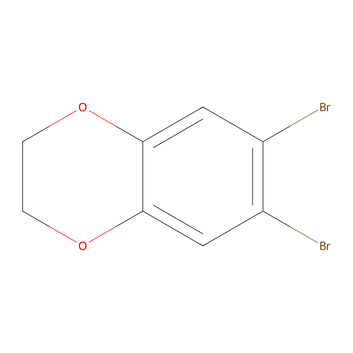 6,7-Dibromobenzo(1,4)dioxan molecular structure, CAS 25812-80-0