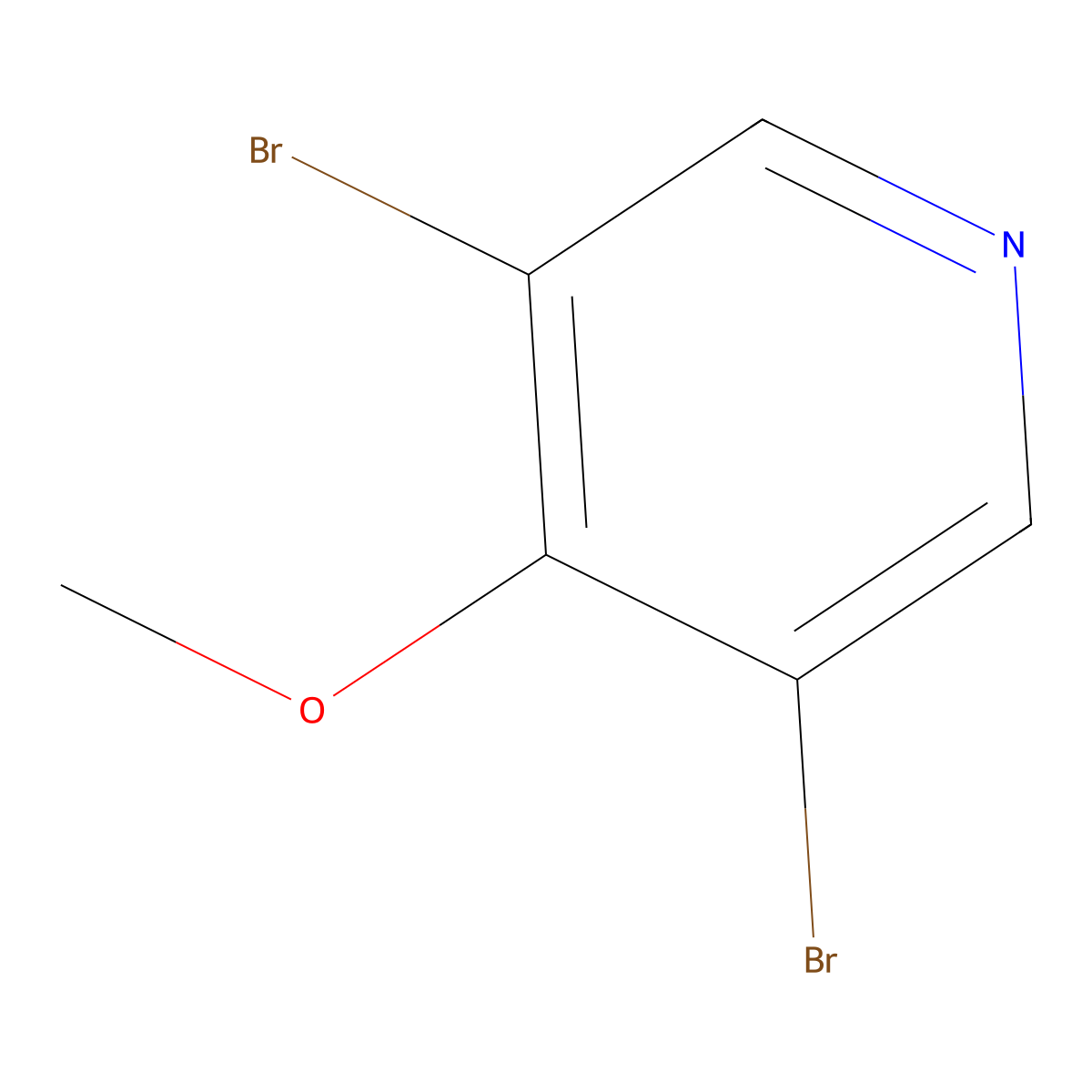3,5-Dibromo-4-methoxypyridine molecular structure, CAS 25813-24-5