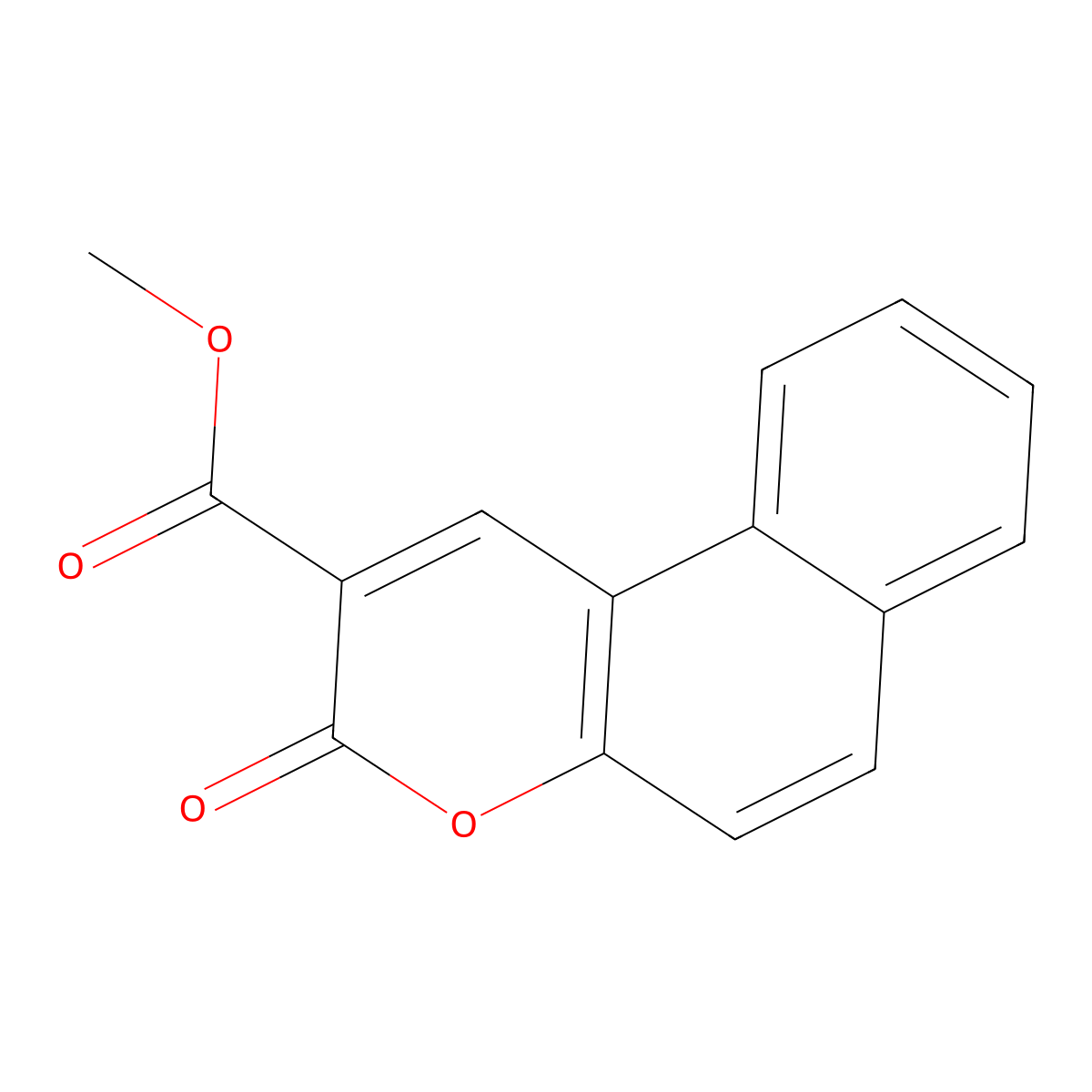 methyl 3-oxo-3H-benzo[f]chromene-2-carboxylate molecular structure, CAS 25816-60-8