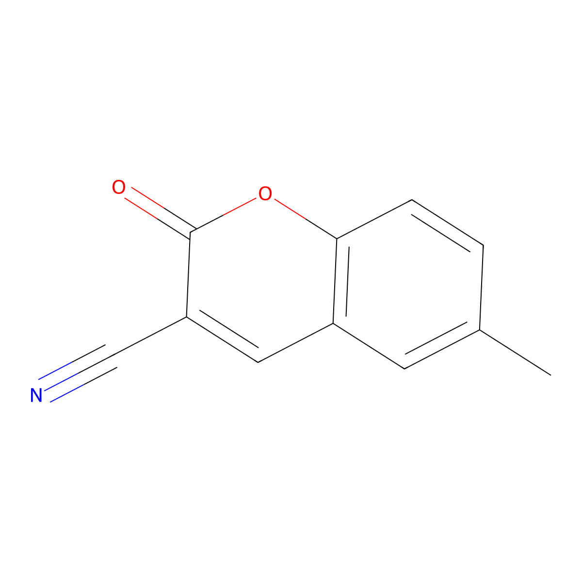3-Cyano-6-methylcoumarin molecular structure, CAS 25816-61-9