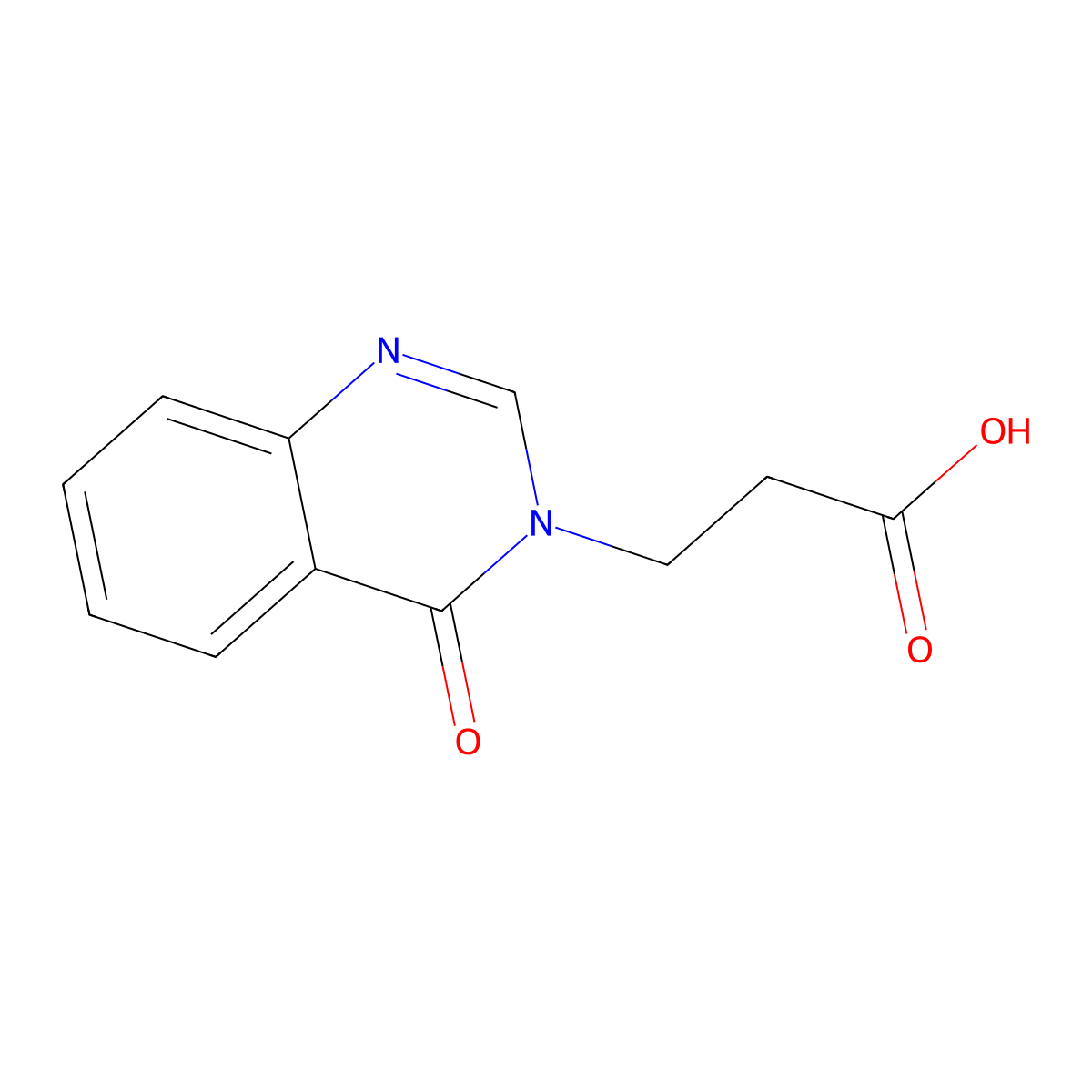 3-(4-Oxo-3,4-dihydroquinazolin-3-yl)propanoic acid molecular structure, CAS 25818-88-6