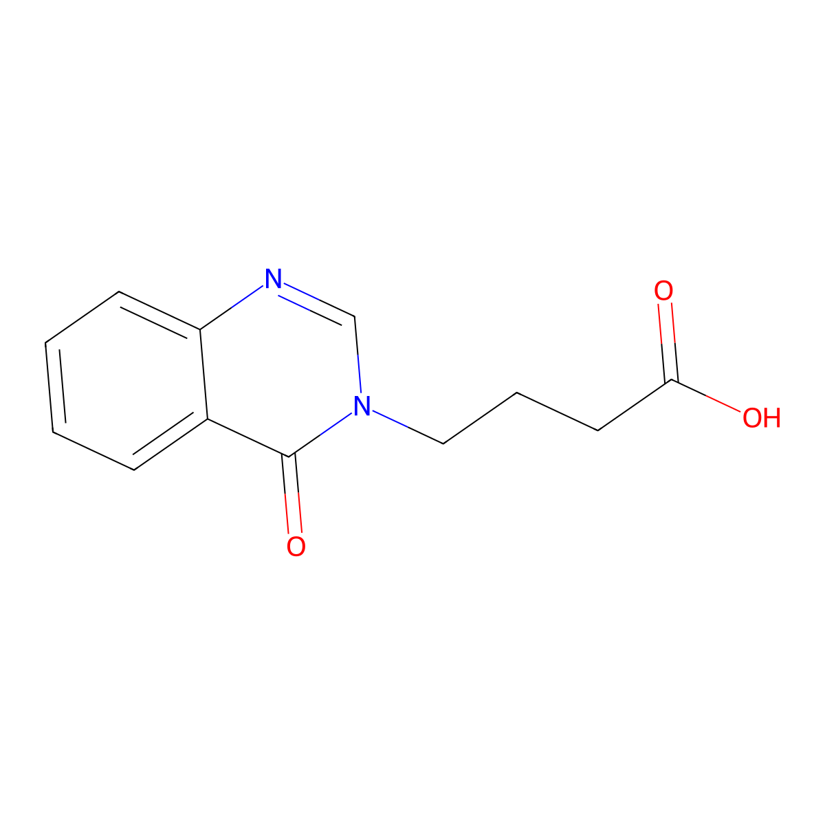 4-(4-Oxo-3,4-dihydroquinazolin-3-yl)butanoic acid molecular structure, CAS 25818-89-7