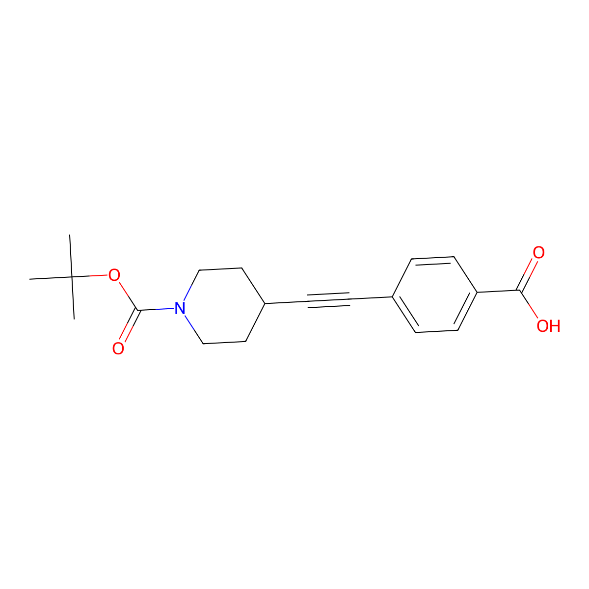 Boc-Pip-alkyne-Ph-COOH molecular structure, CAS 2581824-70-4