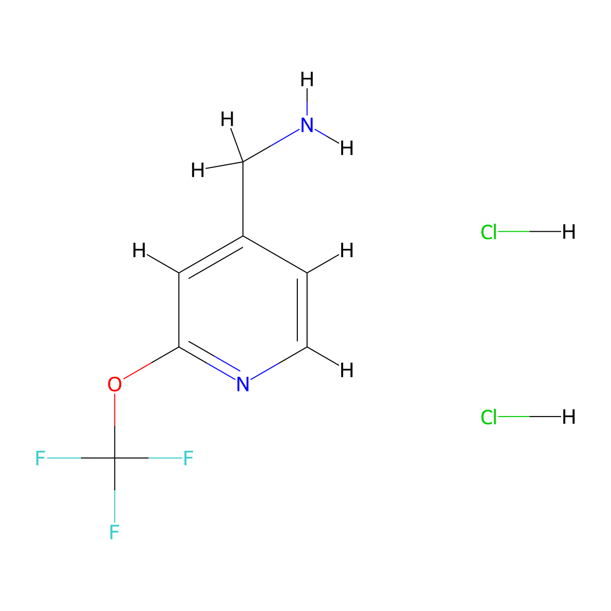 (2-(Trifluoromethoxy)pyridin-4-YL)methanamine 2hcl molecular structure, CAS 2581986-75-4