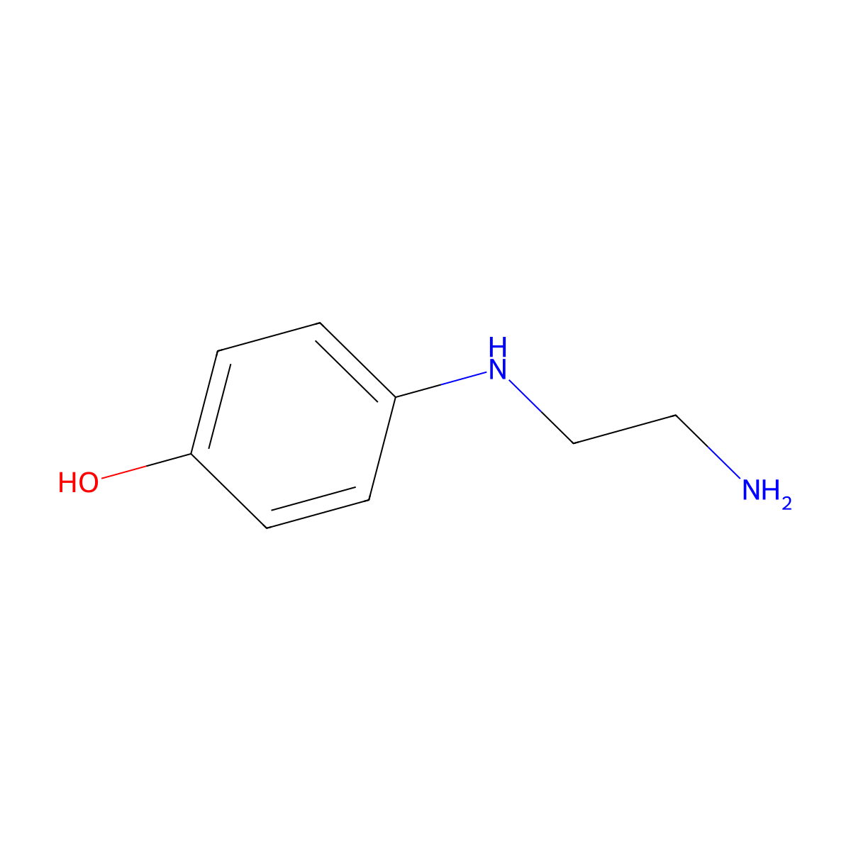4-[(2-Aminoethyl)amino]phenol molecular structure, CAS 2582-28-7