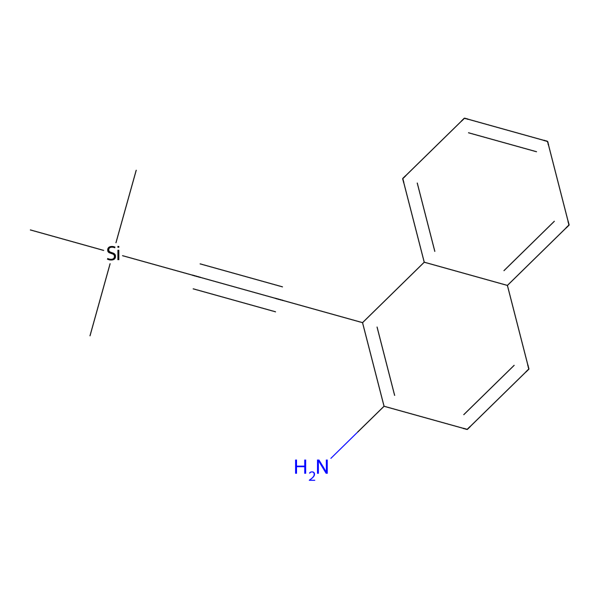 1-((Trimethylsilyl)ethynyl)naphthalen-2-amine molecular structure, CAS 2582068-62-8