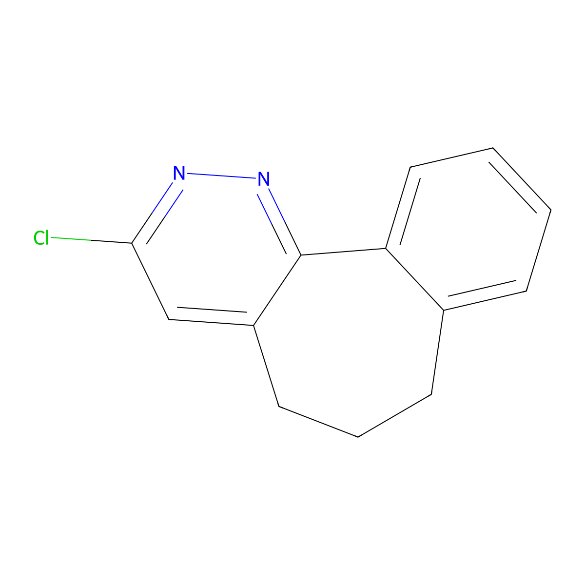 5-Chloro-3,4-diazatricyclo(9.4.0.0,2,7)pentadeca-1(15),2(7),3,5,11,13-hexaene molecular structure, CAS 25823-53-4