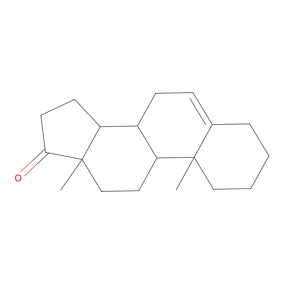 Androst-5-en-17-one molecular structure, CAS 25824-80-0